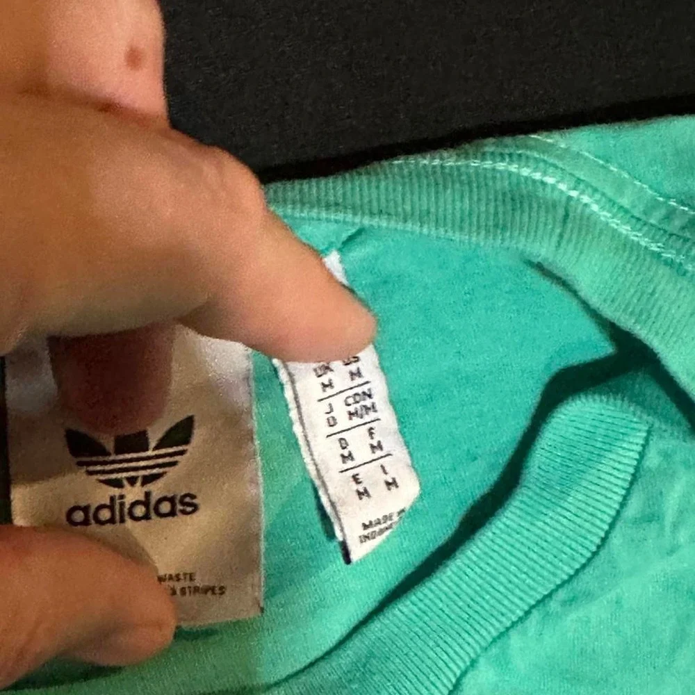 Adidas Originals Trefoil T-Shirt Mens Medium Teal Green Short Sleeve Cotton Tee